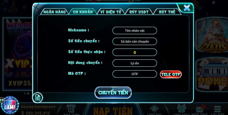 Nạp tiền rút tiền 2 Nạp tiền tại Vuabai 9